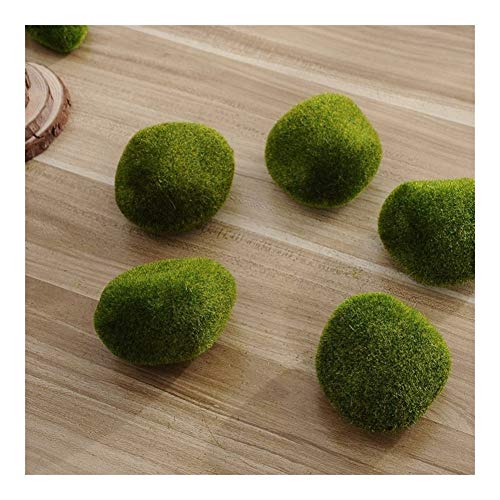 Planta de decoración del Acuario 5pcs Verde Espuma Acuario Bola de Musgo Artificial Planta de Flores de Seda Decoración bajo el Agua del Acuario Durable (Color : Green, Size : S)