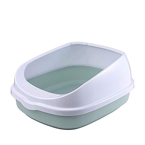 PLUS PO Arenero Gatos Autolimpiable Arena Gatos Bandeja Bandeja de Arena de Esquina Gato para Caja de Arena Gatito Accesorios Gato Baño Blue