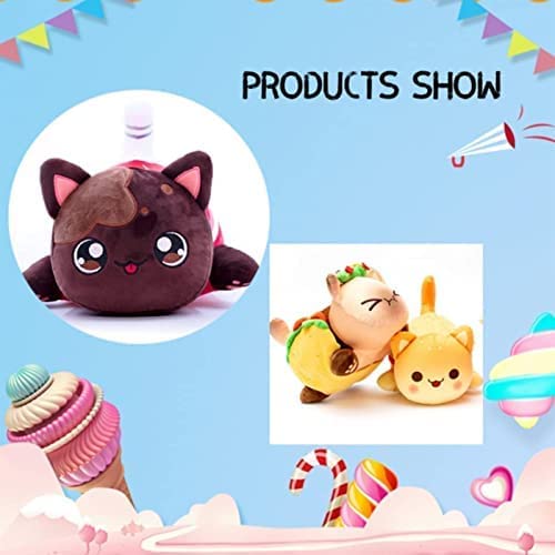Plushies Cat Meemeows, juguete de peluche para gatos Coke Hamburguesas, papas fritas para gatos (donut)