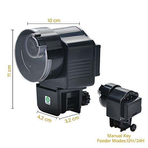 Podazz Alimentador Automático de Acuario , Dispensador de Comida para Peces, Alimentador de Pecera, Alimentador de Tiempo Automático, para Dispensador de Comida para Peces de Vacaciones