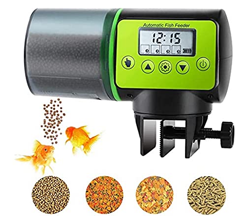 Podazz alimentador automático de Peces para Acuario, a Prueba de Humedad Temporizador de Tanque de Acuario dispensador de Alimentos para días Festivos y Fines de Semana - Verde