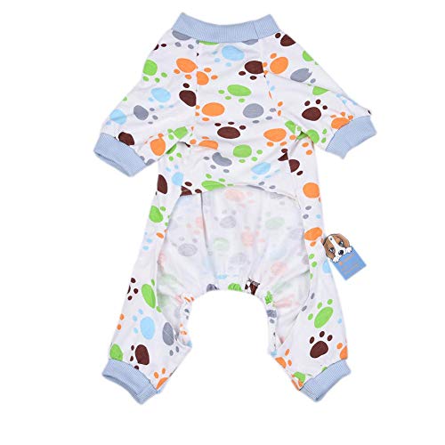Poetryer Ropa Perro pequeño Pijama Perro pequeño Perro Ropa Pijamas de algodón, Suave Algodón Puppy Rompers Mono de Mascota Acogedor Body para Perros pequeños y Gatos