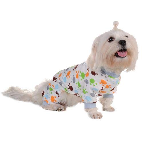 Poetryer Ropa Perro pequeño Pijama Perro pequeño Perro Ropa Pijamas de algodón, Suave Algodón Puppy Rompers Mono de Mascota Acogedor Body para Perros pequeños y Gatos