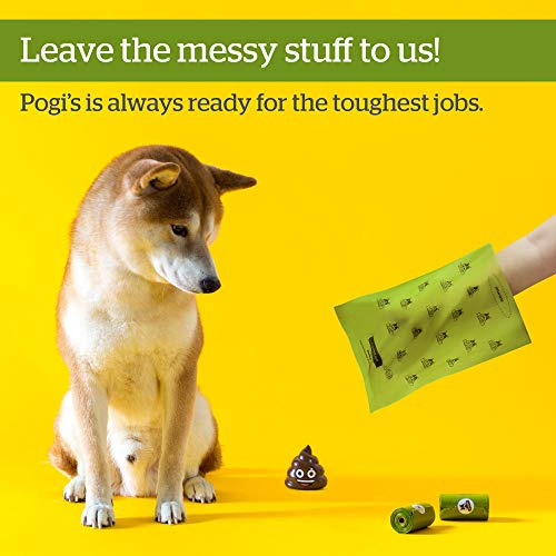 Pogi's Poop Bags - Bolsas para excremento de Perro - 10 Rollos no perfumados (150 Bolsas) - Grandes, Biodegradables, Herméticas