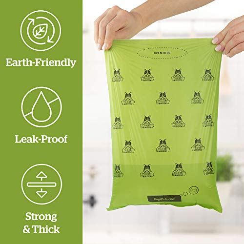 Pogi's Poop Bags - Bolsas para excremento de Perro - 30 Rollos no perfumados (450 Bolsas) - Grandes, Biodegradables, Herméticas