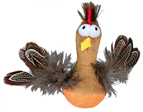 Pollo Roly-Poly plumas y sonido 10 cm TRIXIE Juguete para gatos