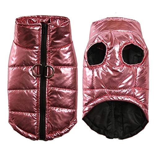 PONNMQ Ropa para Perros Grandes Chaqueta Impermeable para Perros Grandes Chaqueta Otoño Invierno Abrigo cálido para Mascotas Ropa para Perros Chihuahua Labrador S-7XL, Rosa, XL