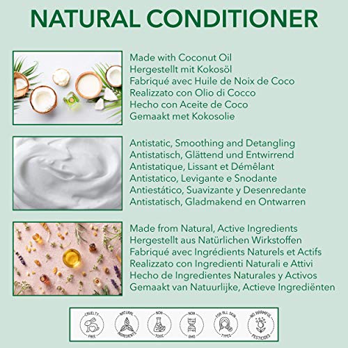 POO FREE 99% Natural ACONDICIONADOR para Gatos con Coco y Hierba GATERA - 250ml pH Equilibrado. Sin Sulfatos, Sin Parabenos, Sin Silicona. Concentrado, Limpia, Calma, Hidrata, Alivia.