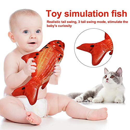 POOPFIY Catnip Fish Toys para Gatos, Cat Toys Fish 3D Fish Shape Catnip Toys para Gatitos Fish Stuffed Pillow Doll Simulation Fish para Gatos