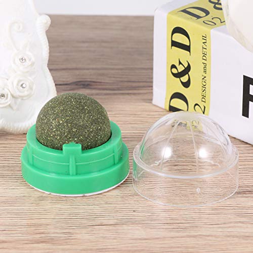 POPETPOP 2 Piezas Gato Lamiendo Bola de Menta Gato Natural Giratorio Catnip Caramelo Actinidia Polygama Bocadillos para Gatos Ayudas Digestivas Gato Trata Suministros para Mascotas para