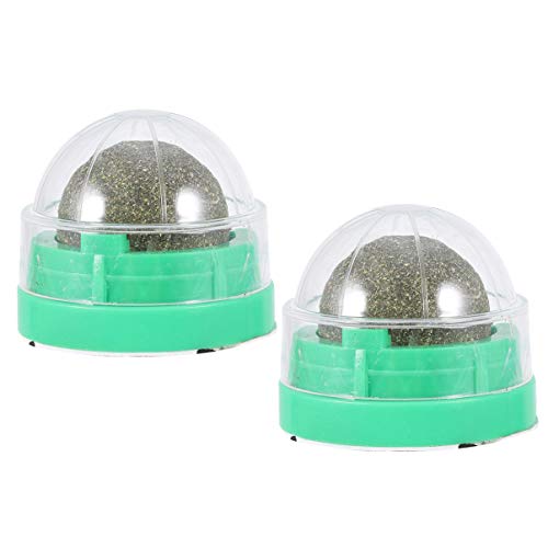 POPETPOP 2 Piezas Gato Lamiendo Bola de Menta Gato Natural Giratorio Catnip Caramelo Actinidia Polygama Bocadillos para Gatos Ayudas Digestivas Gato Trata Suministros para Mascotas para