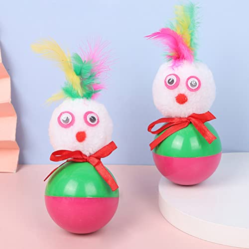 POPETPOP 3 unids Gato túmbor Toys Divertido muñeco de Nieve Gato burlas Juguetes Gatito Juguetes interactivos Mascota Juguete