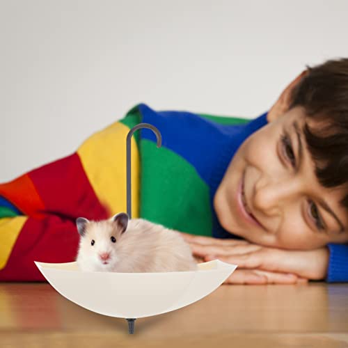 POPETPOP 3 Unids Plataforma de Hámster Paraguas Formas de Paraguas Mascotas Trampas Montadas en La Pared Decorativo Pequeño Animal Saltar Juguetes Loro Tablero de Pie para La Jaula de Rata