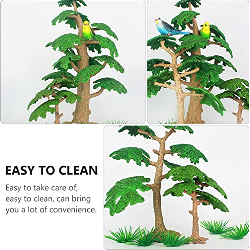 POPETPOP 6 Piezas de Plantas de Acuario Pino Artificial Planta Verde Decoración para Acuario Pecera Bonsai Ornamental Pez Dorado Paisaje Acuático Peces Oculta El Árbol de Pino Bonsai
