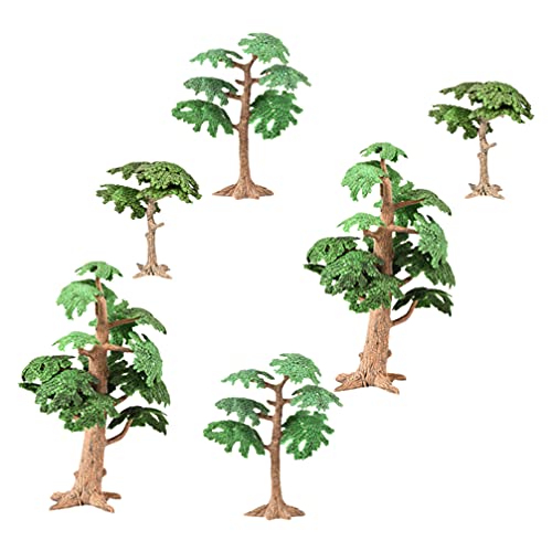 POPETPOP 6 Piezas de Plantas de Acuario Pino Artificial Planta Verde Decoración para Acuario Pecera Bonsai Ornamental Pez Dorado Paisaje Acuático Peces Oculta El Árbol de Pino Bonsai
