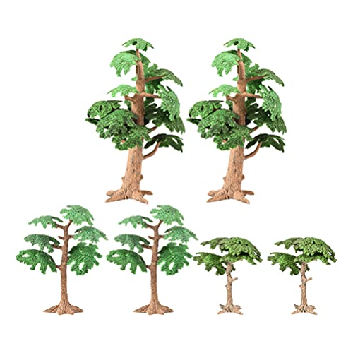 POPETPOP 6 Piezas de Plantas de Acuario Pino Artificial Planta Verde Decoración para Acuario Pecera Bonsai Ornamental Pez Dorado Paisaje Acuático Peces Oculta El Árbol de Pino Bonsai