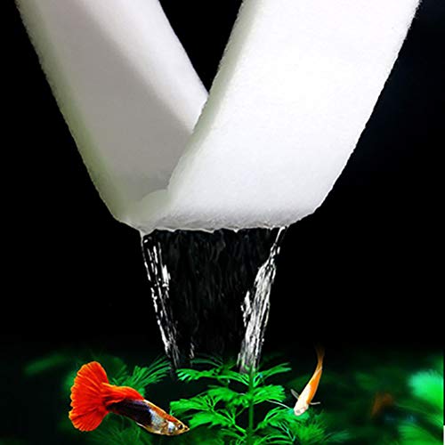 POPETPOP Acuario Bioquímica Algodón Filtro Peces de Espuma Espuma de Filtro Filtro Polieter Esponja de Filtro 2 Piezas (50x11x2cm)