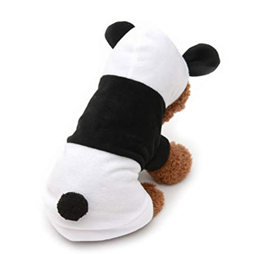 POPETPOP Disfraces para Perros Pequeños Disfraz de Panda para Perros Lindos Sudaderas con Capucha para Perros Divertido Disfraz de Abrigo de Invierno para Mascotas Chaleco Pijama