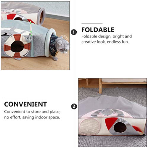 POPETPOP Gato Plegable Túnel Cálido Pequeños Animales de Compañía Chinchilla Den Plush Chinchilla Guinea Habitat Mini Casa Nido Túnel 100X50cm