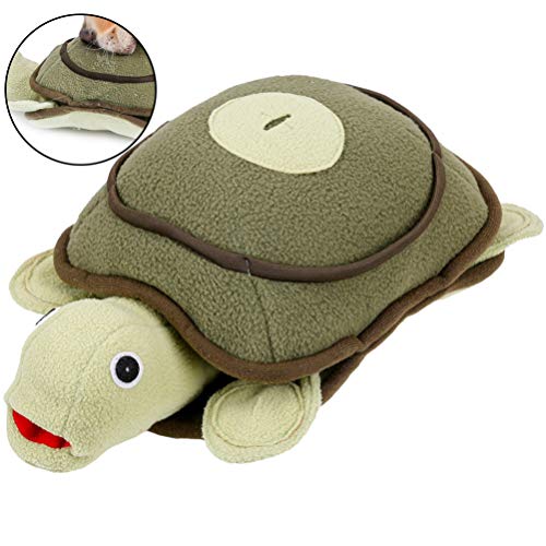 POPETPOP Juguete de Peluche para Mascotas Tortuga de Mar Rellena Juguete de Peluche Lindo Juguete Suave para Cachorro (Verde Oliva)