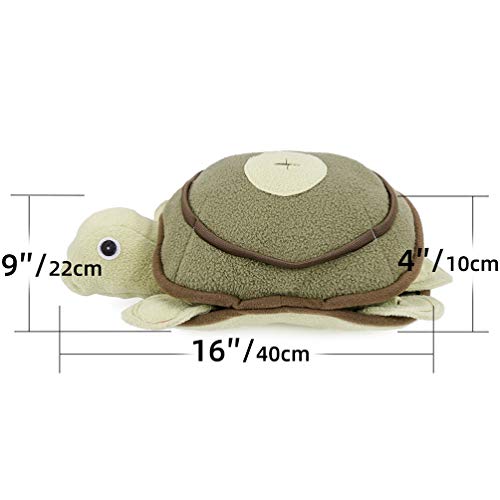 POPETPOP Juguete de Peluche para Mascotas Tortuga de Mar Rellena Juguete de Peluche Lindo Juguete Suave para Cachorro (Verde Oliva)