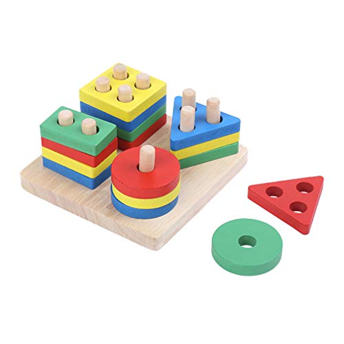 POPETPOP Juguete educativo para pájaros, juguetes educativos, juguetes de forraje de pájaros, rompecabezas de loro, juguete de bloques de madera, periquitos, cacatúas africanas de entrenamiento gris