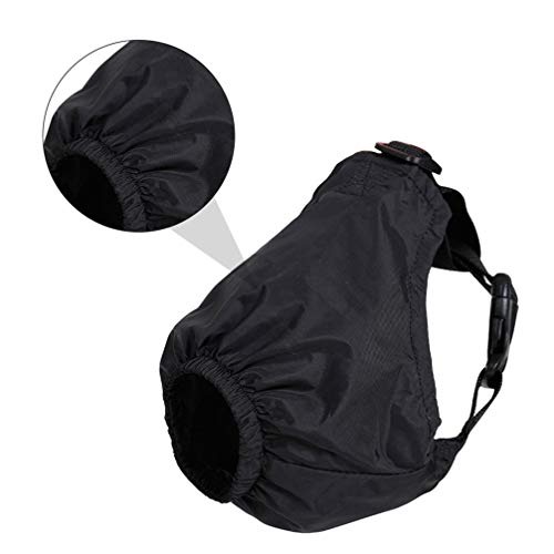 POPETPOP Mascarilla Calmante para Mascotas Máscara para Ojos Sombreado de Nylon Máscara de Ansiedad con Los Ojos Vendados para El Aseo contra La Enfermedad del Automóvil (Negro S)