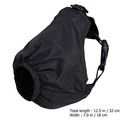 POPETPOP Mascarilla Calmante para Mascotas Máscara para Ojos Sombreado de Nylon Máscara de Ansiedad con Los Ojos Vendados para El Aseo contra La Enfermedad del Automóvil (Negro S)