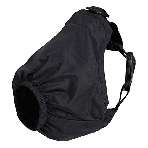 POPETPOP Mascarilla Calmante para Mascotas Máscara para Ojos Sombreado de Nylon Máscara de Ansiedad con Los Ojos Vendados para El Aseo contra La Enfermedad del Automóvil (Negro S)
