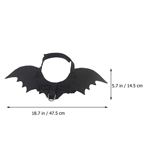 POPETPOP Mascota Alas de Murciélago Gato Perro Bruja Juego de Roles ala Negra Disfraz Foto Prop Cachorro Gato Vestir Accesorios para Perro Cachorro Gato Gatito Grande