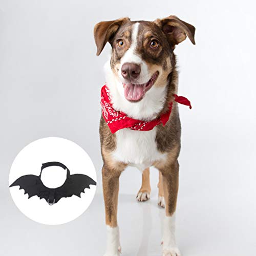 POPETPOP Mascota Alas de Murciélago Gato Perro Bruja Juego de Roles ala Negra Disfraz Foto Prop Cachorro Gato Vestir Accesorios para Perro Cachorro Gato Gatito Grande