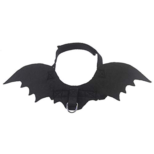 POPETPOP Mascota Alas de Murciélago Gato Perro Bruja Juego de Roles ala Negra Disfraz Foto Prop Cachorro Gato Vestir Accesorios para Perro Cachorro Gato Gatito Grande