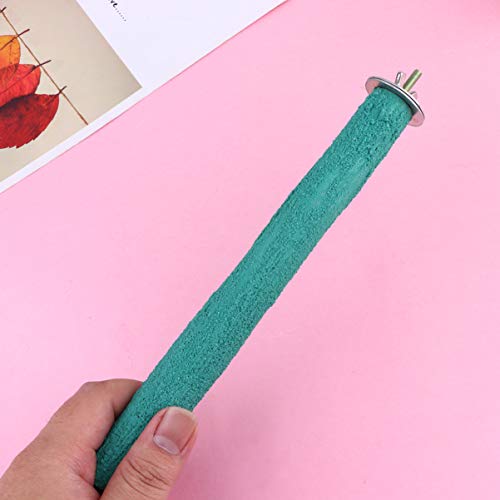 POPETPOP Perca de Loro Loro de Madera Garras de Molienda Palo Soporte de Molienda de Pájaros Juguete de Escalada Duradero Soporte de Entrenamiento de Loros Palo de Molienda de Aves (Color Rabdom)