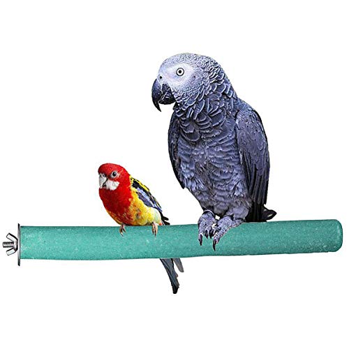 POPETPOP Perca de Loro Loro de Madera Garras de Molienda Palo Soporte de Molienda de Pájaros Juguete de Escalada Duradero Soporte de Entrenamiento de Loros Palo de Molienda de Aves (Color Rabdom)