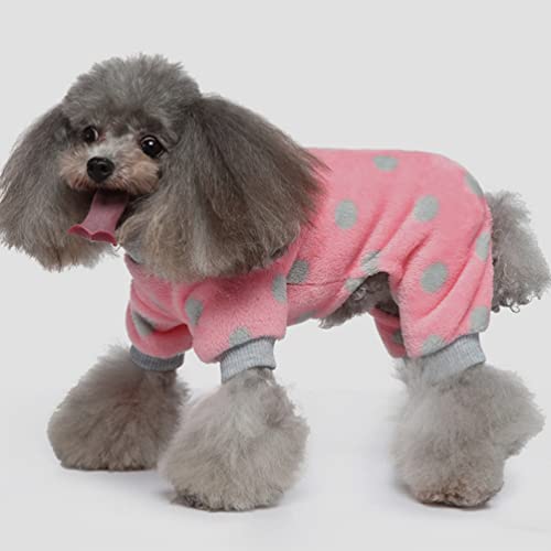 POPETPOP Perrito Pijama Mascota Mono de Mascota Pequeño Perrito Mameluco Perrito Ropa Linda Ropa Onesies Perrito Bodysuits Camisa Ropa en General para Mascotas Gatito Gatito Rosa XL