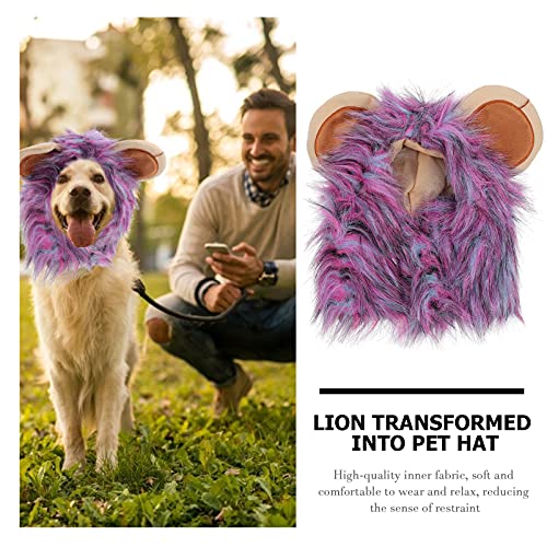 POPETPOP Perro Gato León Melena Mascota Disfraz de Halloween León Mane Sombrero para Gatitos Cachorros Perros Halloween Cosplay Accesorios de Disfraz M