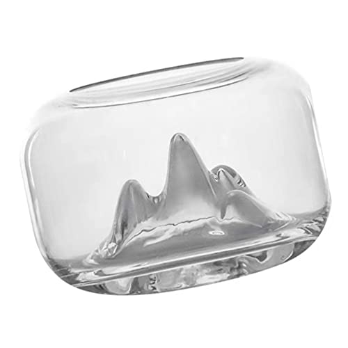 POPETPOP Tarro de Cristal Betta Pecera de Montaña de Nieve Pez Dorado Acuario Mini Pecera Florero Transparente Maceta de Escritorio Tazón Redondo Acuario Decoración para El Hogar Sala de