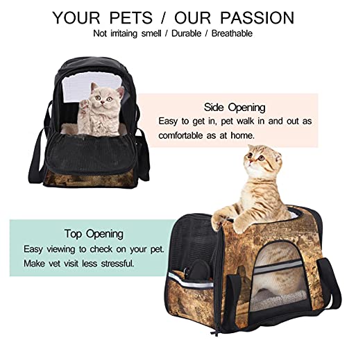 Portador para mascotas ligero jaula para mascotas pirámide egipcia de lado suave para gatos y cachorros