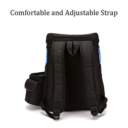 Portátil Portador de Viaje Mochila Bolsa de Transporte Malla Completa Transpirable Transportín Jaula Capazos Transportadoras Plegable Viaje Coche for Mascotas Perros Gatos ( Color : Blue , Size : L )