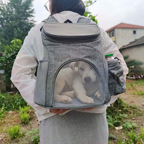 Portátil Portador de Viaje Mochila Bolsa de Transporte Malla Completa Transpirable Transportín Jaula Capazos Transportadoras Plegable Viaje Coche for Mascotas Perros Gatos ( Color : Blue , Size : L )