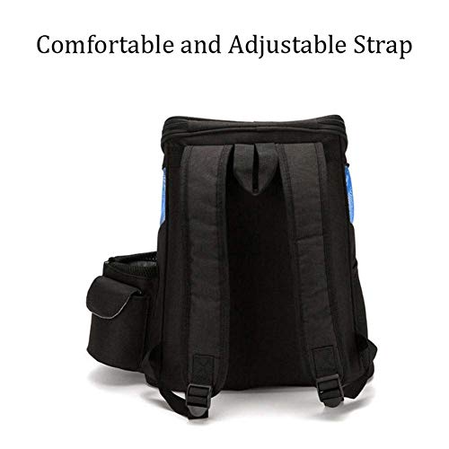 Portátil Portador de Viaje Mochila Bolsa de Transporte Malla Completa Transpirable Transportín Jaula Capazos Transportadoras Plegable Viaje Coche for Mascotas Perros Gatos ( Color : Blue , Size : L )