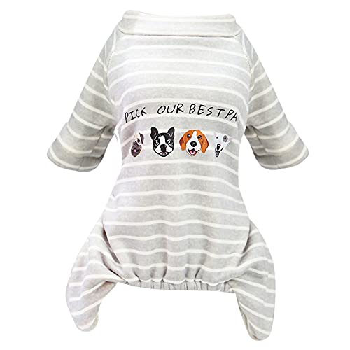 Poseca Pijamas para Perros pequeños Pijamas para Cachorros y Gatos Ropa para Perros Mono Ropa de Invierno para Perros Abrigos para Perros pequeños