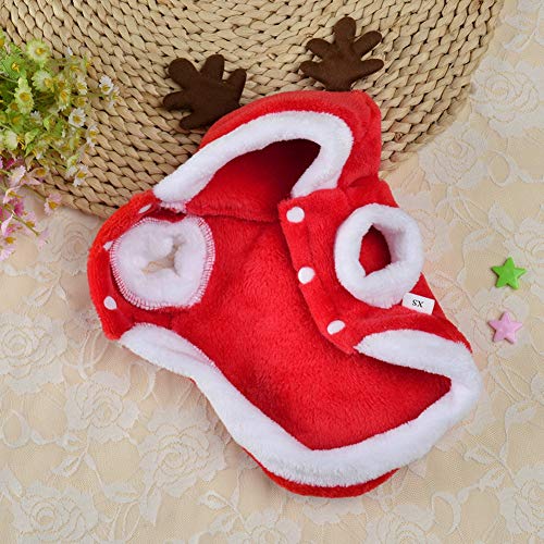 Poseca Traje de Papá Noel de Navidad para Cachorros Perros pequeños Trajes de Reno Disfraz de muñeco de Nieve para Perros Disfraz de Navidad para Mascotas para Perros pequeños Gatos