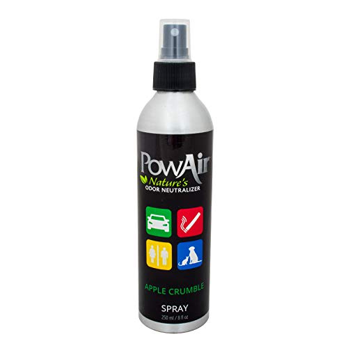 PowAir Spray – Neutralizador de malos olores de aceites esenciales. Actúa en ambientes cerrados y elimina olores de armarios, zapateros, bolsos, maleteros, coches.Perfume Apple Crumble | 250 ml