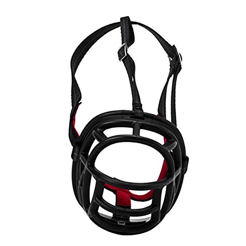 ppactvo Bozal para Perro Bozal De Goma Suave para Canasta para Perros PequeñOs, Medianos Y Grandes Permite Jadear Y Beber Evita Los Ladridos No Deseados Morder Y Masticar Black,Size-3