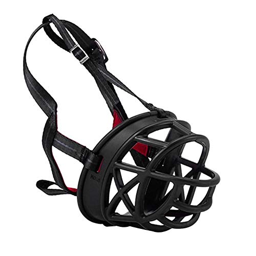 ppactvo Bozal para Perro Bozal De Goma Suave para Canasta para Perros PequeñOs, Medianos Y Grandes Permite Jadear Y Beber Evita Los Ladridos No Deseados Morder Y Masticar Black,Size-3