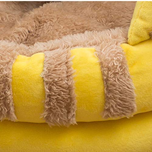 ppactvo Cueva Gato Cama Cueva Gato Grotta per Gatti Pieghevole 2 In 1 con Orecchie Carine Tenda In Peluche Rimovibile Morbida Calda Semi-Chiusa S,Pink B