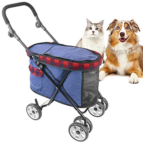 PrimeMatik - Carrito de niños para Transportar Perros, Gatos y Mascotas. Color Rojo