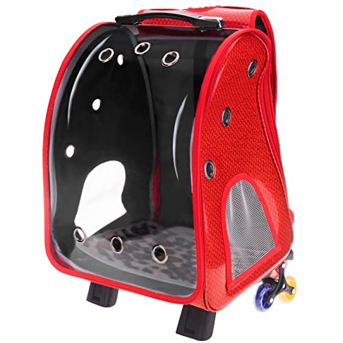 PrixPrime - Mochila de Transporte para Mascotas Perros, Gatos y Animales de compañía con Ruedas.
