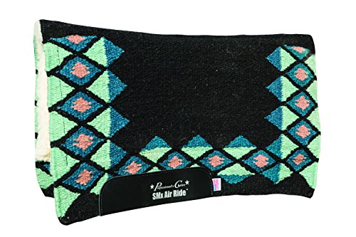 Prof elección Quest Lana Saddle Pad, Negro/Menta
